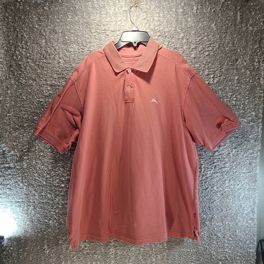 Tommy Bahama Men's XL Short Sleeve Polo Shirt Supima Cotton READ